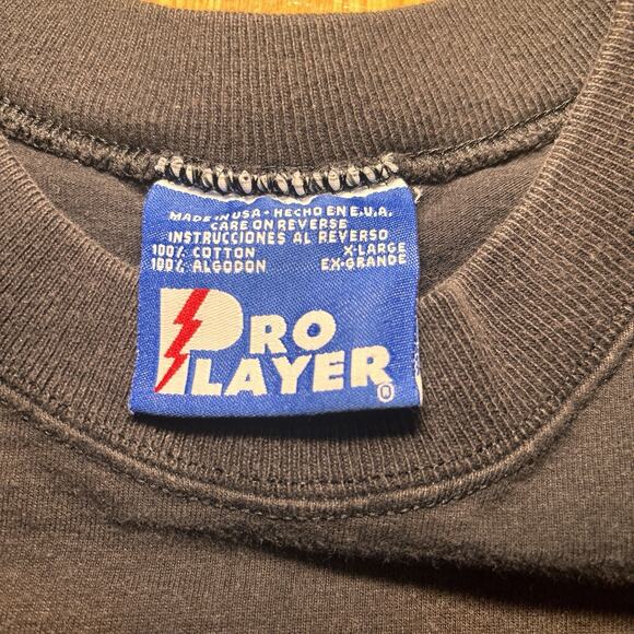 Vintage Pro Player Boston College Eagles Tee XL Black Embroidered USA - Picture 3 of 4